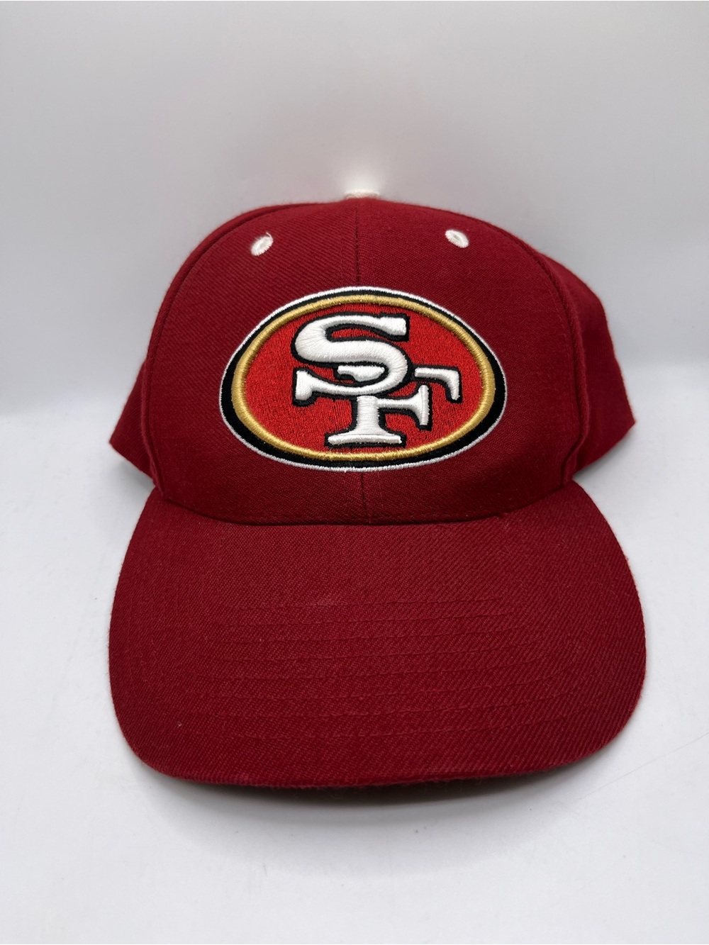 Vintage Francisco 49ers Red Embroidered Logo Baseball Cap Twins Enterprise NFL